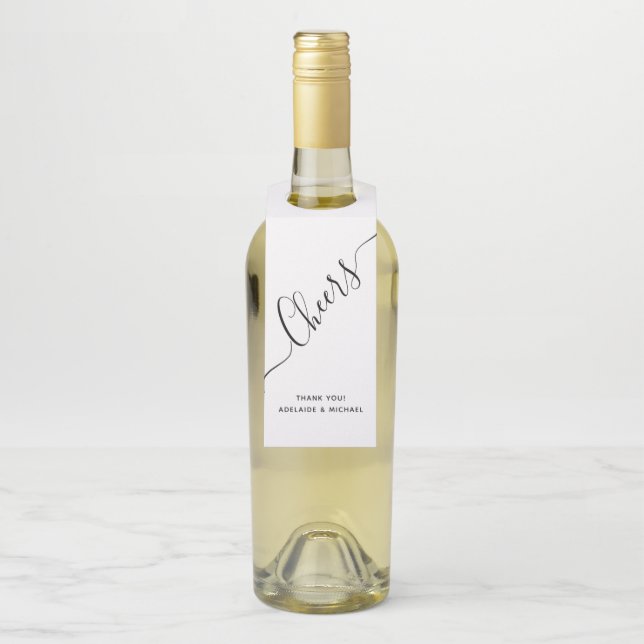 Colgador Para Botellas Moderno y elegante guión manuscrito Personalizado  (En botella)