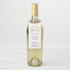 Colgador Para Botellas Moderno y elegante Wreath Joy Holiday Business