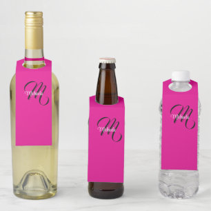 Colgador Para Botellas Monograma inicial de nombre minimalista moderno ro