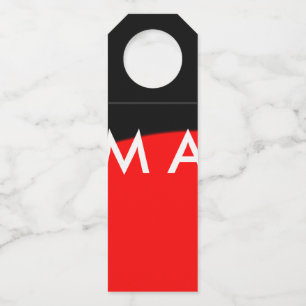 Colgador Para Botellas Monograma simple añada su letra de nombre man mini