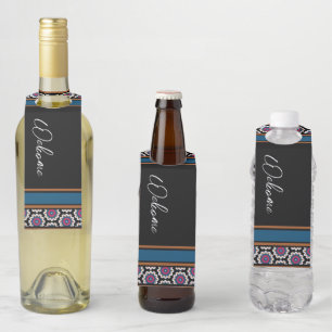 Colgador Para Botellas MVB Monograma Mexicano Borde de acento Able diseño