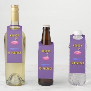 Colgador Para Botellas Nadie es perfecto - flamenco con flotador