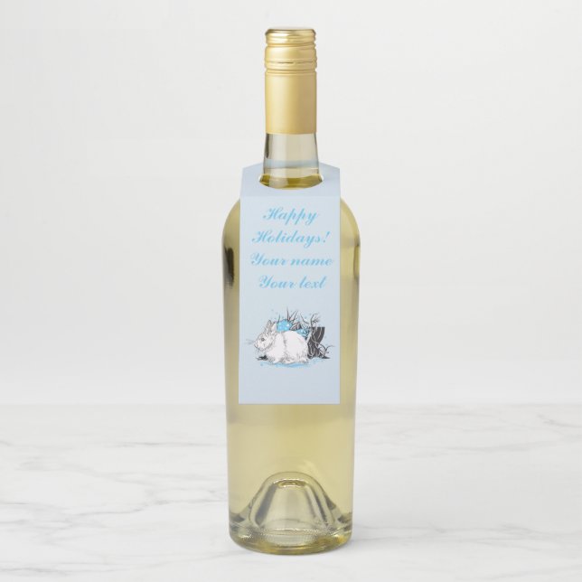 Colgador Para Botellas navidades blancos Rabbit Hare (En botella)
