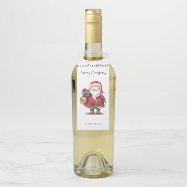 Colgador Para Botellas Navidades personalizados Santa Claus (En botella)