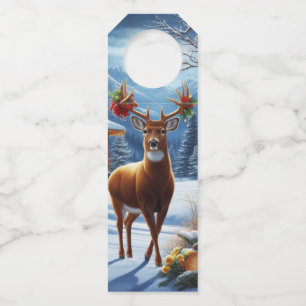 Colgador Para Botellas Navidades/Winter Deer Lodge