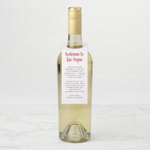 Colgador Para Botellas Negro Blanco Bienvenidos a Las Vegas Gracias