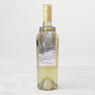 Colgador Para Botellas Nieve cayó Acuarela