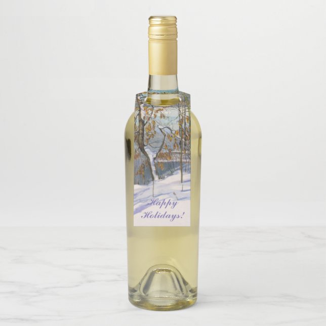 Colgador Para Botellas Nieve cayó Acuarela (En botella)