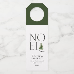 Colgador Para Botellas Noel tipografía moderna negocio Navidad Vacaciones
