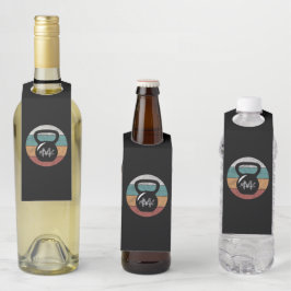 Colgador Para Botellas Nombre del monograma del personalizado del timbre