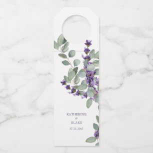 Colgador Para Botellas Nombres de lavanda y eucalipto y Boda de vino de f