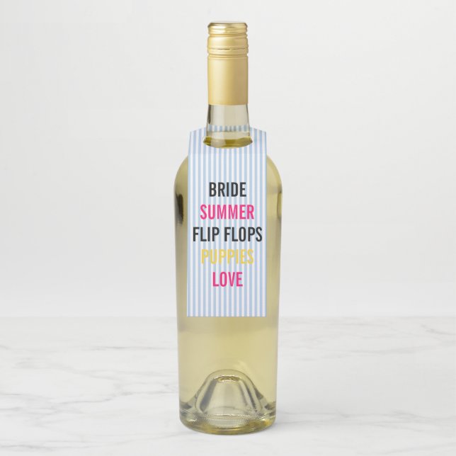 Colgador Para Botellas Novia de Verano Lovin & Compañía Despedida de Solt (En botella)