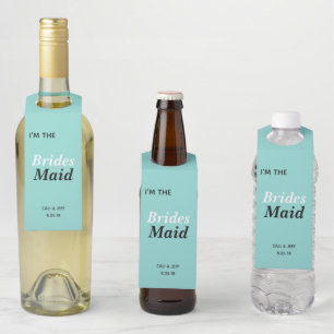 Colgador Para Botellas NOVIA Soy la Dama de Honor Nombre del Grupo de Bo
