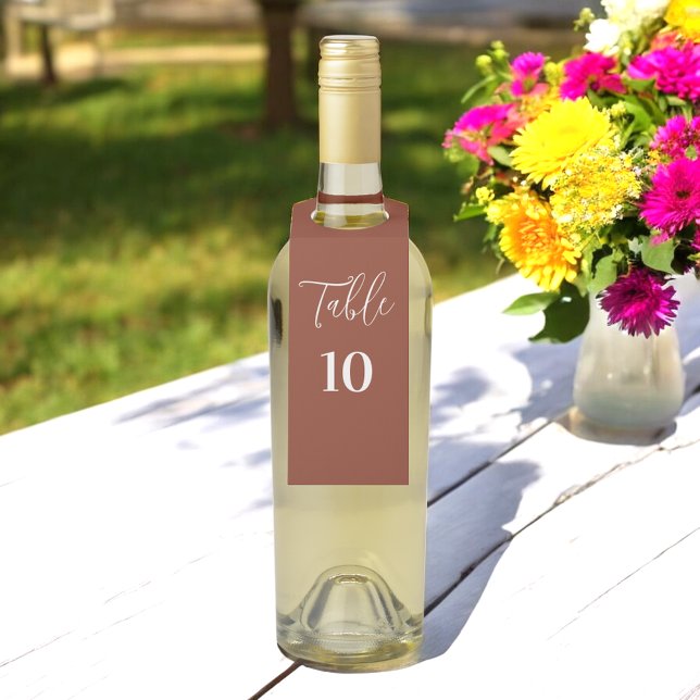 Colgador Para Botellas Número de mesa de boda Terracota Marrón (Subido por el creador)
