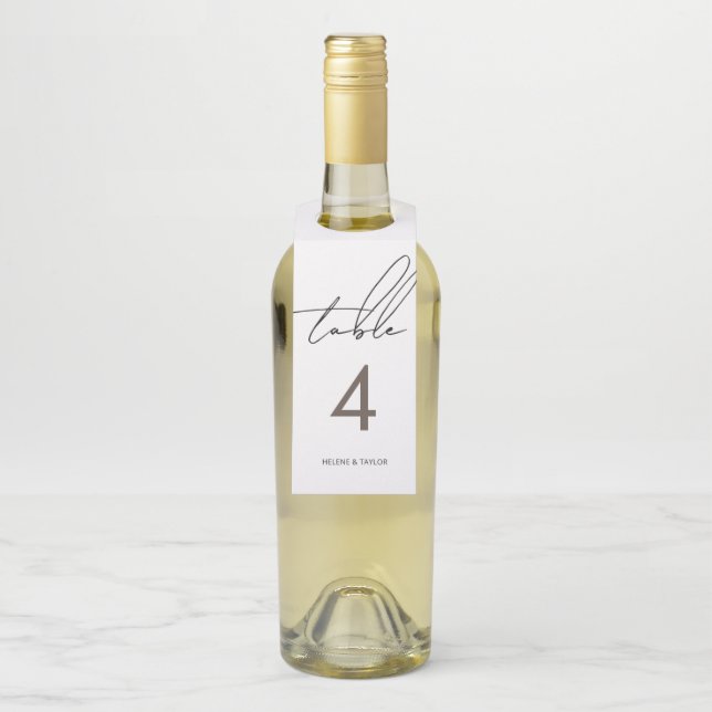 Colgador Para Botellas Número de mesa simple moderno (En botella)