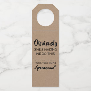 Colgador Para Botellas Obviamente - Divertida propuesta de Groomsmen
