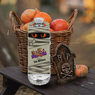 Colgador Para Botellas Ojos de Momia Halloween Naranja ID685