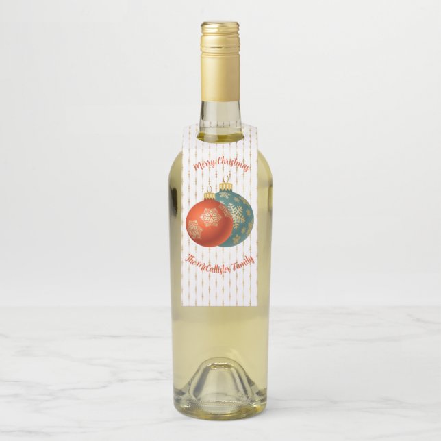 Colgador Para Botellas Ornamentos Naranja navidades (En botella)