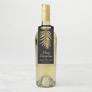 Colgador Para Botellas Palma Brillante de Oro Tropical Vacaciones Navidad
