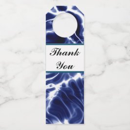 Colgador Para Botellas Patrón azul arremolinado 