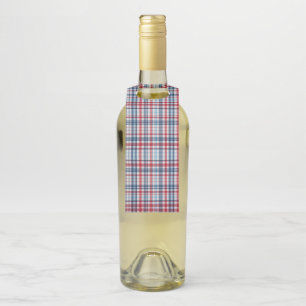 Colgador Para Botellas Patrón azul blanco rojo oscuro