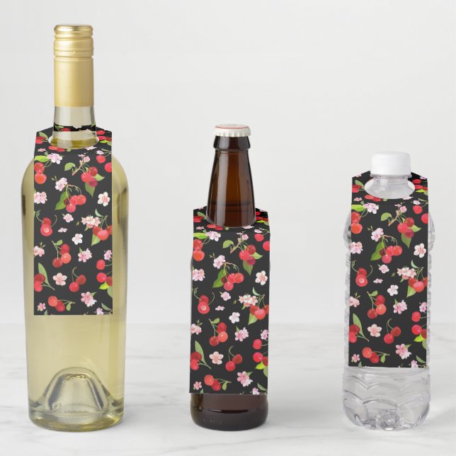 Colgador Para Botellas Patrón de Cereza 2 (In situ)