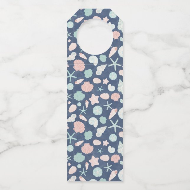 Colgador Para Botellas patrón de conchas marinas (Anverso)