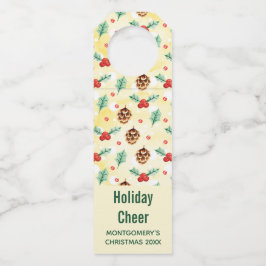 Colgador Para Botellas Patrón de Navidades de hormigón y hueso
