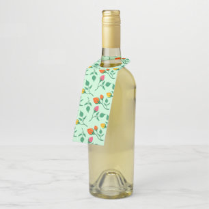 Colgador Para Botellas Patrón floral con flores de rosa de colores 