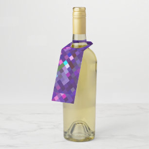 Colgador Para Botellas Patrón Pixelado - Púrpura