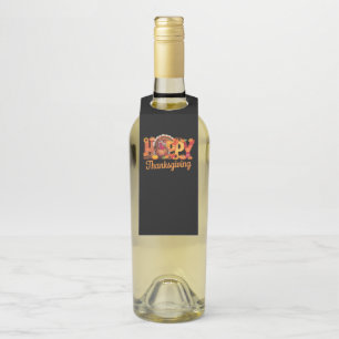 Colgador Para Botellas Pavos Felices de Acción de Gracias Otoño