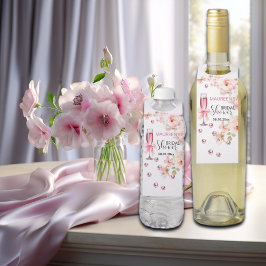 Colgador Para Botellas Perlas y polvorientas rosas rosadas Prosecco ducha