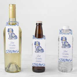 Colgador Para Botellas Perritos Staffordshire de acuarela