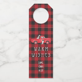 Colgador Para Botellas Perros de granja de Camión Rojo en vacaciones pers