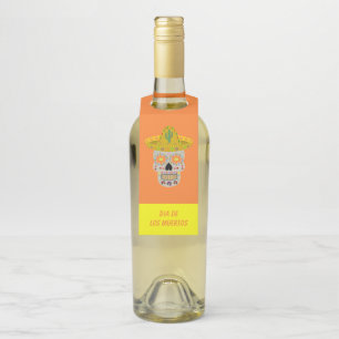 Colgador Para Botellas Personalizado del Día de la Calavera Muerta en Méx