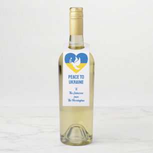 Colgador Para Botellas Personalizado envía mensajes de paz a Ucrania