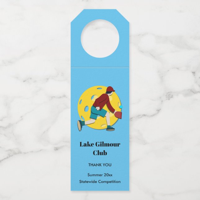 Colgador Para Botellas Pickle Ball (Anverso)