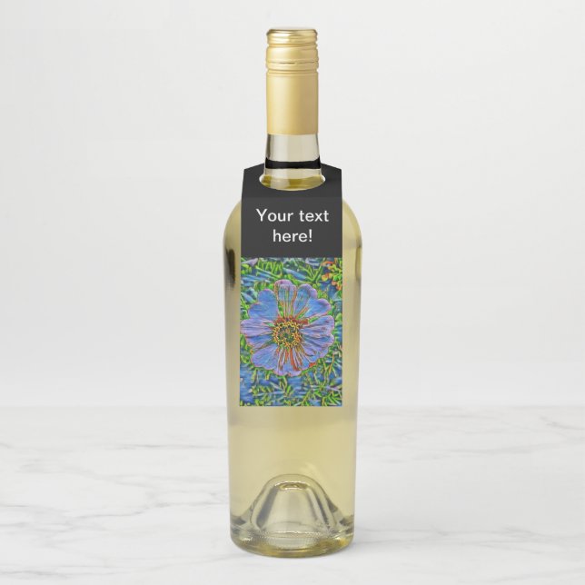 Colgador Para Botellas Pintura de flores moradas (En botella)