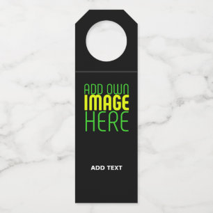COLGADOR PARA BOTELLAS PLANTILLA DE TEXTO DE IMAGEN NEGRA SIMPLE EDITABLE