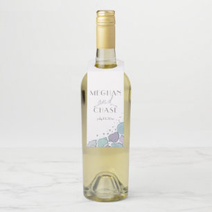 Colgador Para Botellas Playa moderna con tumbonas Lilac y azul turbio