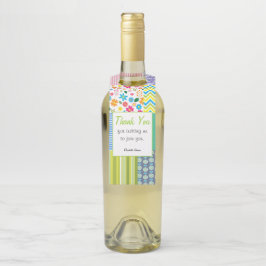 Colgador Para Botellas Quilters Patchwork Personalizado Hostess Gift Wine