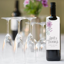 Colgador Para Botellas Ramo de acuarela Lila ID654