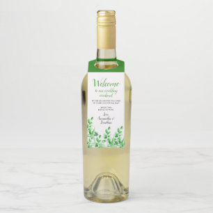 Colgador Para Botellas Recepción verde del follaje el   de la acuarela a