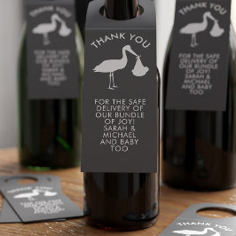 Colgador Para Botellas Recién nacido de cigüeñas Gracias Enfermera Bolsas