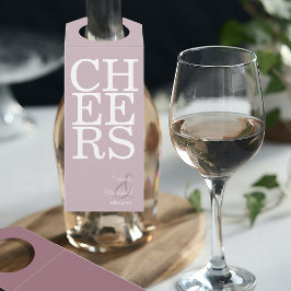 Colgador Para Botellas Reflections Wedding Cheers Rosa ID774