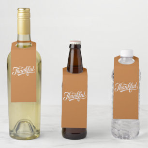 Colgador Para Botellas Regalo de Acción de Gracias Vintage Agradecido Oto