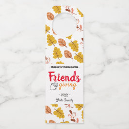 Colgador Para Botellas Regalo de Friendsgiving de las gracias