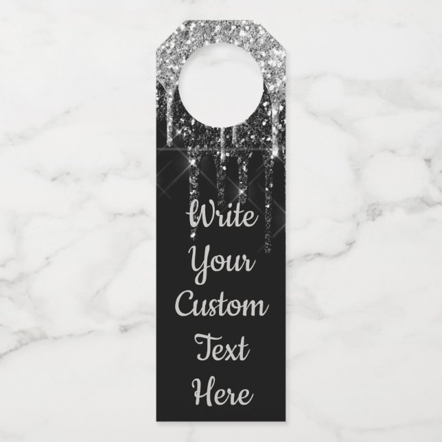 Colgador Para Botellas Regalo de vino de aniversario de bodas de plata ne (Anverso)