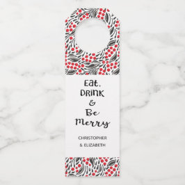 Colgador Para Botellas Regalo navideño floral moderno