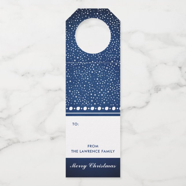 Colgador Para Botellas Regalo navideño navideño de Navidades con estrella (Anverso)